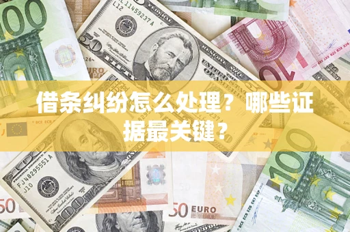 北京借条纠纷怎么处理？哪些证据最关键？
