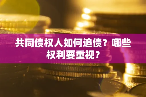 北京共同债权人如何追债？哪些权利要重视？