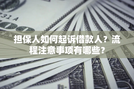 北京担保人如何起诉借款人？流程注意事项有哪些？