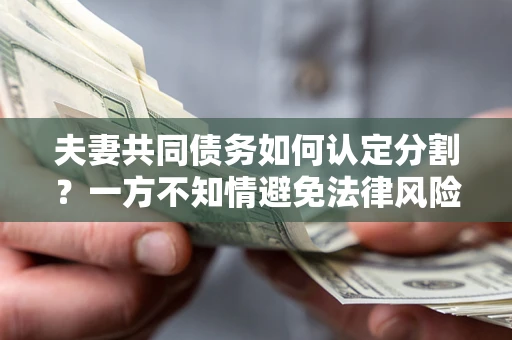 北京夫妻共同债务如何认定分割？一方不知情避免法律风险必看！